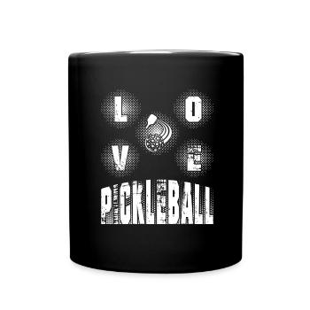"Love Pickleball" - Full Colour Mug - black - Front