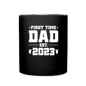 First Time Dad Est 2023 T Shirt Design 2 - Mug uni - noir - Devant