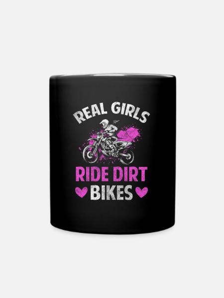 Bike Radsport Bikerin Biking - Tasse einfarbig - Schwarz
