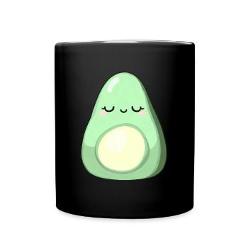 Chillende Avocado - Tasse einfarbig - Schwarz - Vorne