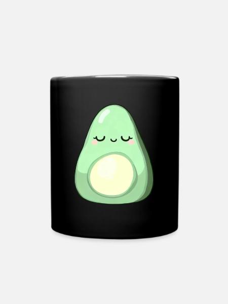 Chillende Avocado - Tasse einfarbig - Schwarz