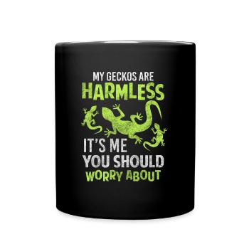 Reptilien Tropen Terrarium Terraristik - Tasse einfarbig - Schwarz - Vorne
