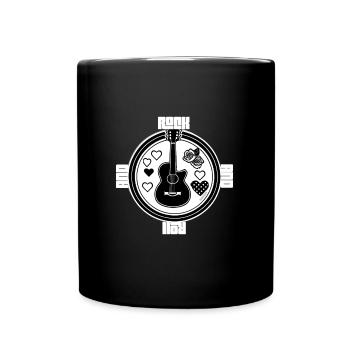 Rock and Roll - Gitarre mirHerzen - Full Colour Mug - black - Front