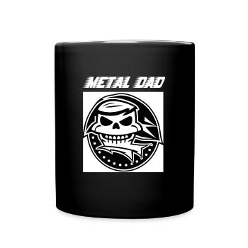 Metal Dad - Skull - Tasse einfarbig - Schwarz - Vorne