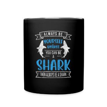 Peur de la mer de requin - Mug uni - noir - Devant