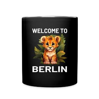 "Welcome to Berlin" lion - city life with a - Full Colour Mug - black - Front