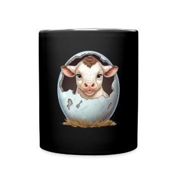 Süßes Lamm schlüpft: Der Beginn eines neuen Lebens - Tasse einfarbig - Schwarz - Vorne