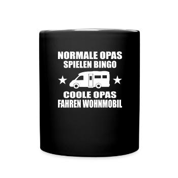 Camping - Tasse einfarbig - Schwarz - Vorne