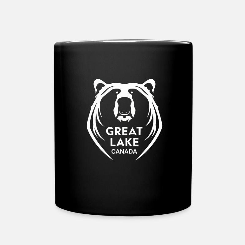 Great Bear Lake Silhouette Gesicht - Tasse einfarbig - Schwarz