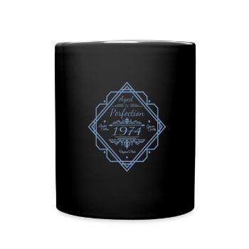 Millésime 1974 Parfaitement vieilli - Mug uni - noir - Devant