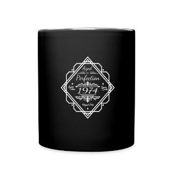 Millésime 1974 Parfaitement vieilli - Mug uni - noir - Devant