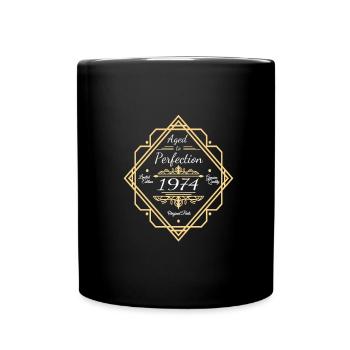 Millésime 1974 Parfaitement vieilli - Mug uni - noir - Devant