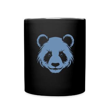 Portrait de tête de silhouette de panda - Mug uni - noir - Devant