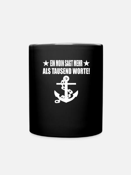Moin - Tasse einfarbig - Schwarz