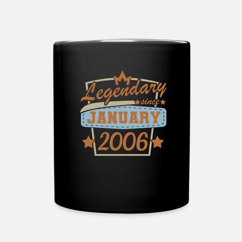 Januar 2006 Geburtstag Sprüche Retro - Tasse einfarbig - Schwarz