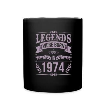 In 1974 legends were born born in 1974 - Full Colour Mug - black - Front