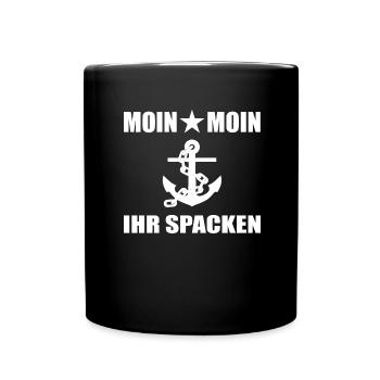 Moin - Tasse einfarbig - Schwarz - Vorne