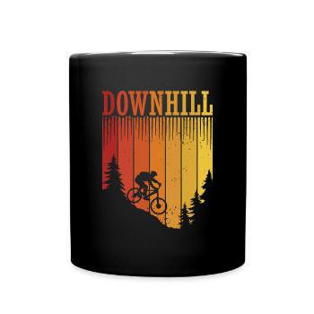 Mountain Biking MTB Downhill Mountain Biker - Full Colour Mug - black - Front