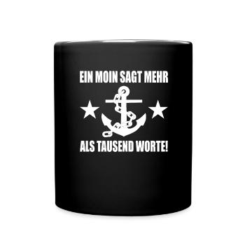 Moin - Tasse einfarbig - Schwarz - Vorne