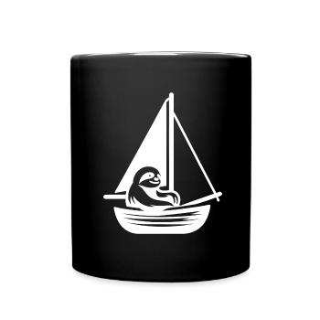 Voile d’été paresseux silhouette cool - Mug uni - noir - Devant