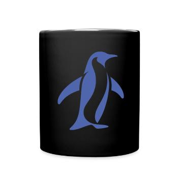 Penguin South Pole Silhouette Minimalist - Full Colour Mug - black - Front