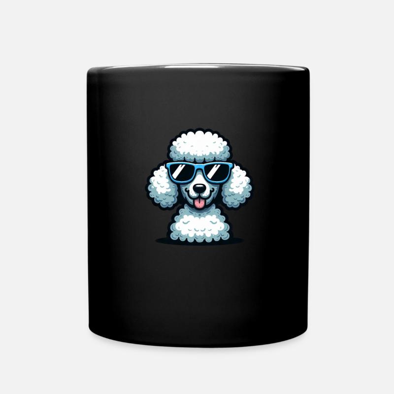 Cooler Pudel Sonnenbrille Sommer Hund - Tasse einfarbig - Schwarz