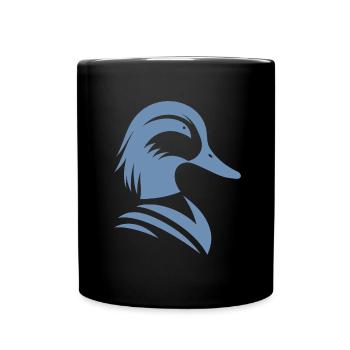 Minimalist Duck Silhouette Portrait - Full Colour Mug - black - Front
