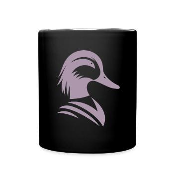 Minimalist Duck Silhouette Portrait - Full Colour Mug - black - Front