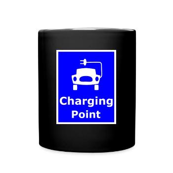 The battery charging point - Full Colour Mug - black - Front