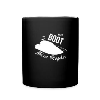 My Boat My Rules Motorboat - Full Colour Mug - black - Front