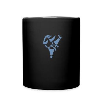 Pinguin Karate Kampfsport Kampfkunst Silhouette Mi - Tasse einfarbig - Schwarz - Vorne
