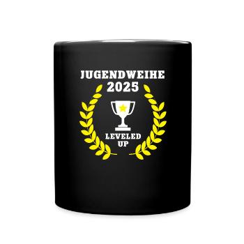 Jugendweihe Feier Party 2025 Osten Jugendfeier - Tasse einfarbig - Schwarz - Vorne