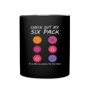 Flower Six-Pack - Full Colour Mug - black - Front
