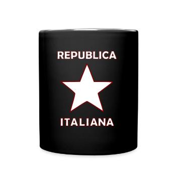 Der Stern aus Italien - Tasse einfarbig - Schwarz - Vorne