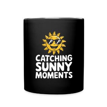 Sunny Summer Moments Vibes Sommer Sonne - Tasse einfarbig - Schwarz - Vorne