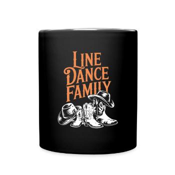Danse en ligne Famille Papa Maman Enfants - Mug uni - noir - Devant