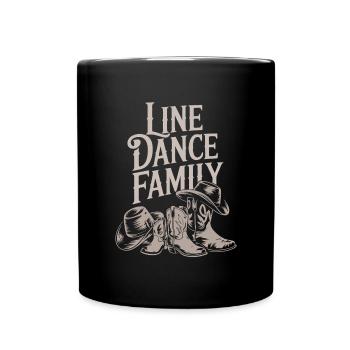 Danse en ligne Famille Papa Maman Enfants - Mug uni - noir - Devant