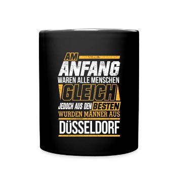 DÜSSELDORF wo die Besten Männer herkommen - Tasse einfarbig - Schwarz - Vorne