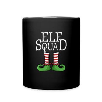 Elf Squad - Team Groupe Xmas Christmas Costume - Full Colour Mug - black - Front