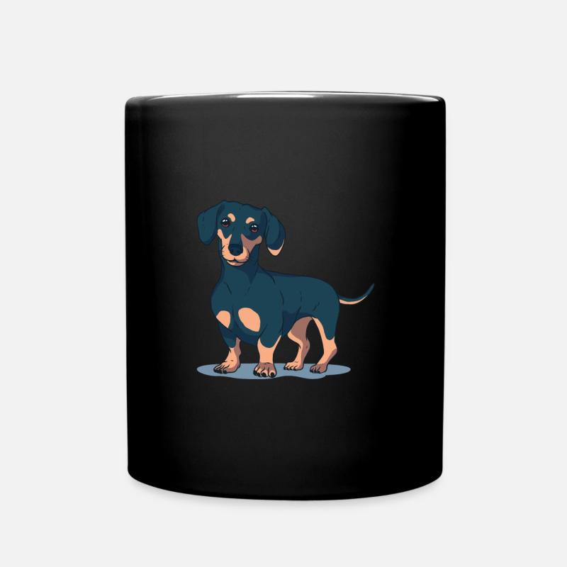 Dachshund - Tasse einfarbig - Schwarz