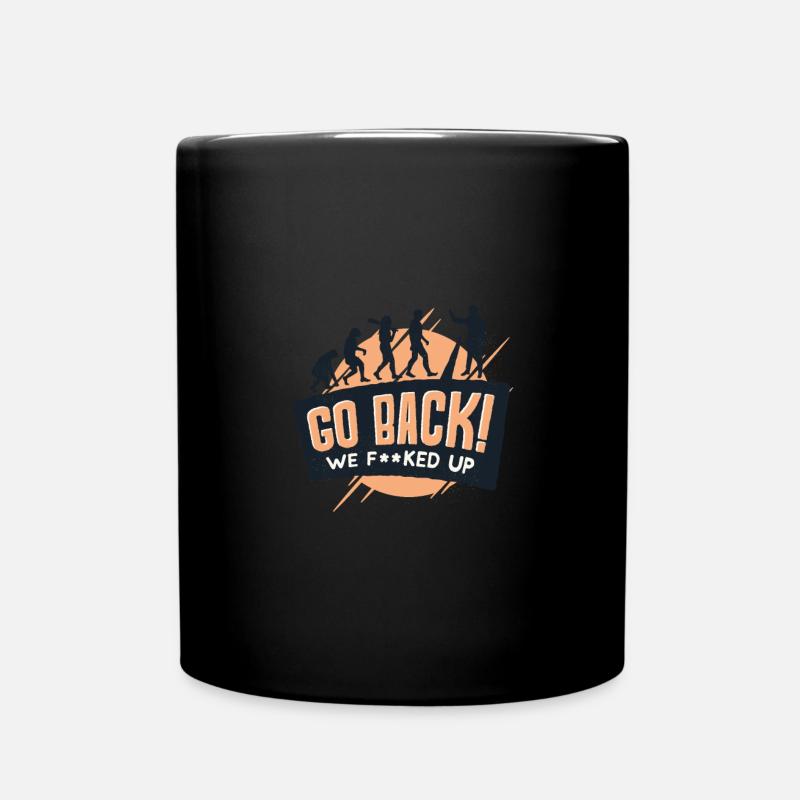 Zurück - Tasse einfarbig - Schwarz