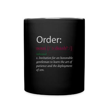John Bercow Order Definition Brexit Spruch lustig - Tasse einfarbig - Schwarz - Vorne