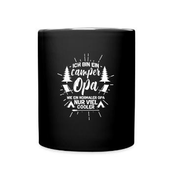 CAMPING CAMPER ZELTEN BERGE - Tasse einfarbig - Schwarz - Vorne