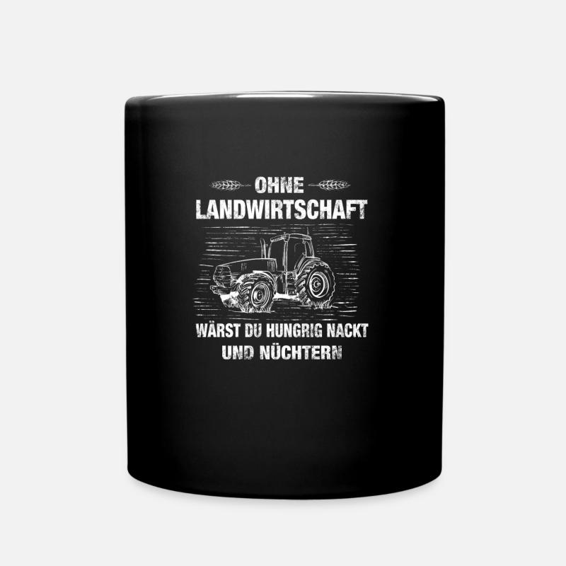 Landwirtschaft Traktor Landwirt Bauer - Tasse einfarbig - Schwarz