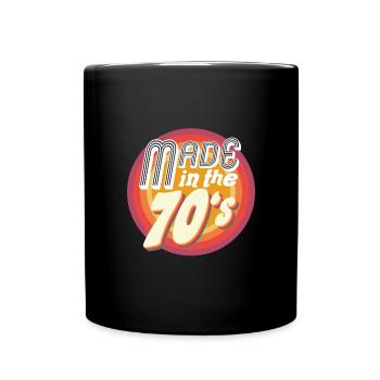 Birthday 70s Born in the 70s 70's - Full Colour Mug - black - Front