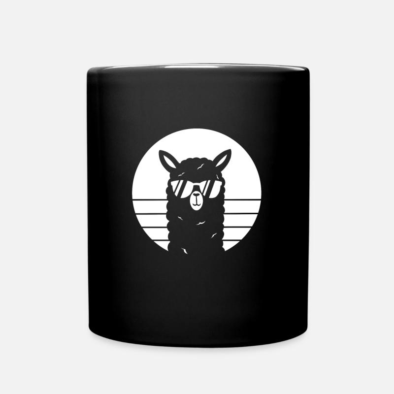 Alpaca funny - Full Colour Mug - black