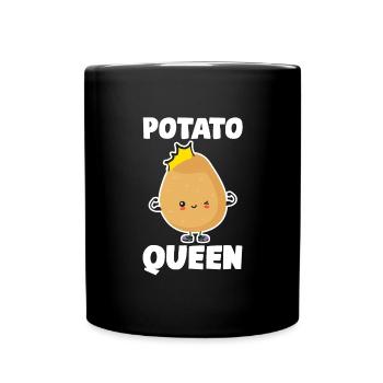 Cadeau de partenaire couple pomme de terre reine - Mug uni - noir - Devant