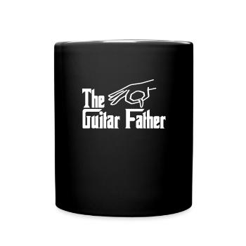 The Guitarfather Gitarre Gitarrist Papa Vater - Tasse einfarbig - Schwarz - Vorne