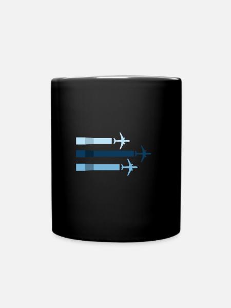 Airplanes - Full Colour Mug - black