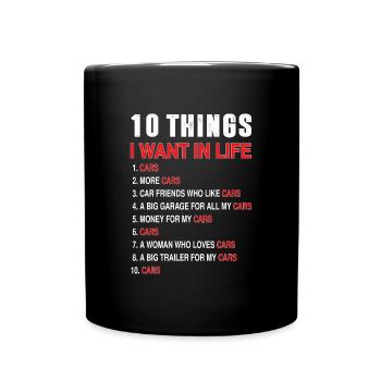 10 things in life - Full Colour Mug - black - Front